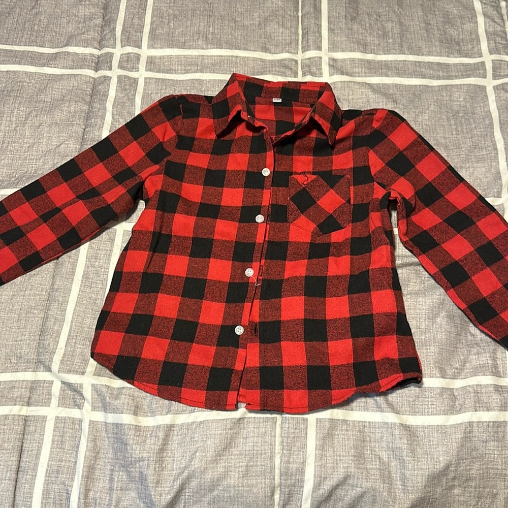 Boys checkered button down